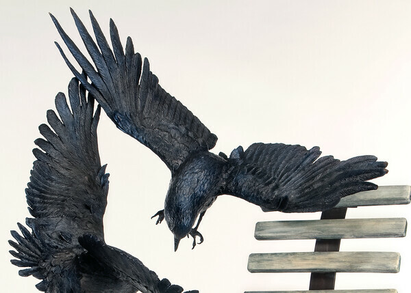 As the Crow Fries 5 | Brent Cooke | CastArt Studio | Bronze Sculpture